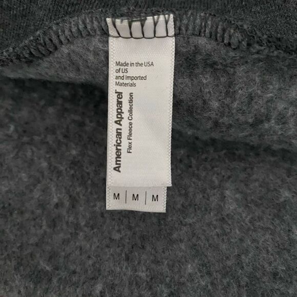 American Apperal Zip-up Hoodie Gray Medium - Picture 7 of 8